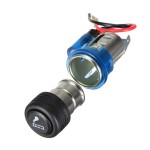 Priza auto suplimentara incorporabila, albastra, pentru 12V, bricheta inclusa
